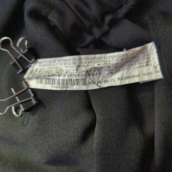 Zara Basic‎ Black Romper Cold Shoulder Woman's Size XS Short Sleeve V-Neck - Picture 10 of 14